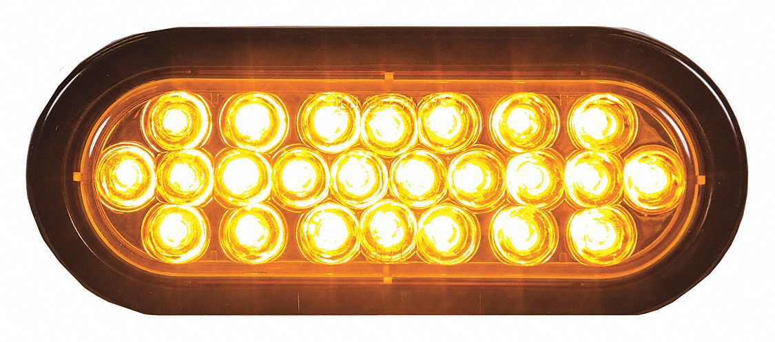 Strobe Warning Light Oval Ambr Recssd 6 