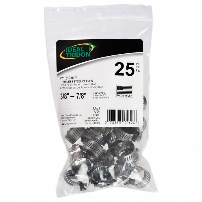 STEEL BANDS 1/2 W 3/8 ID CONTRACTORSPK25