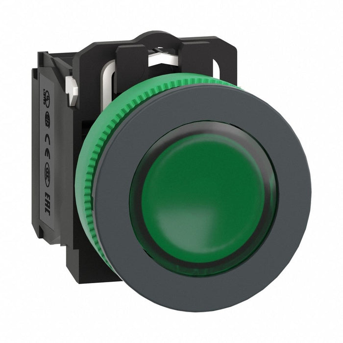IllumPushButton FullVolt Green 1NO/1NC