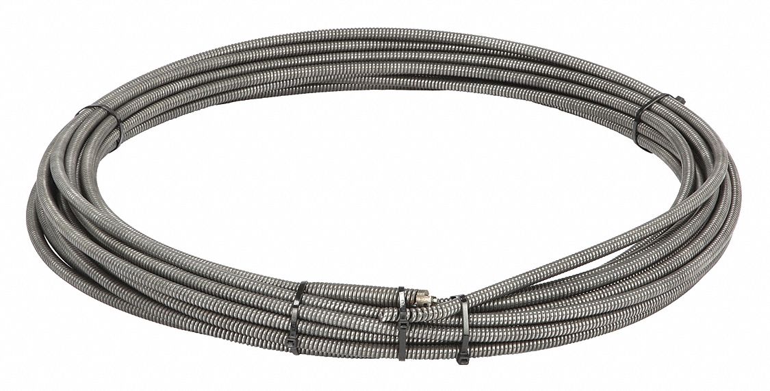 Drain Cleaning Cable 3/8 in Dia 75 ft L