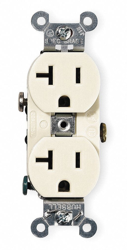 Receptacle Ivory 20 A 2P3W Side 1PK