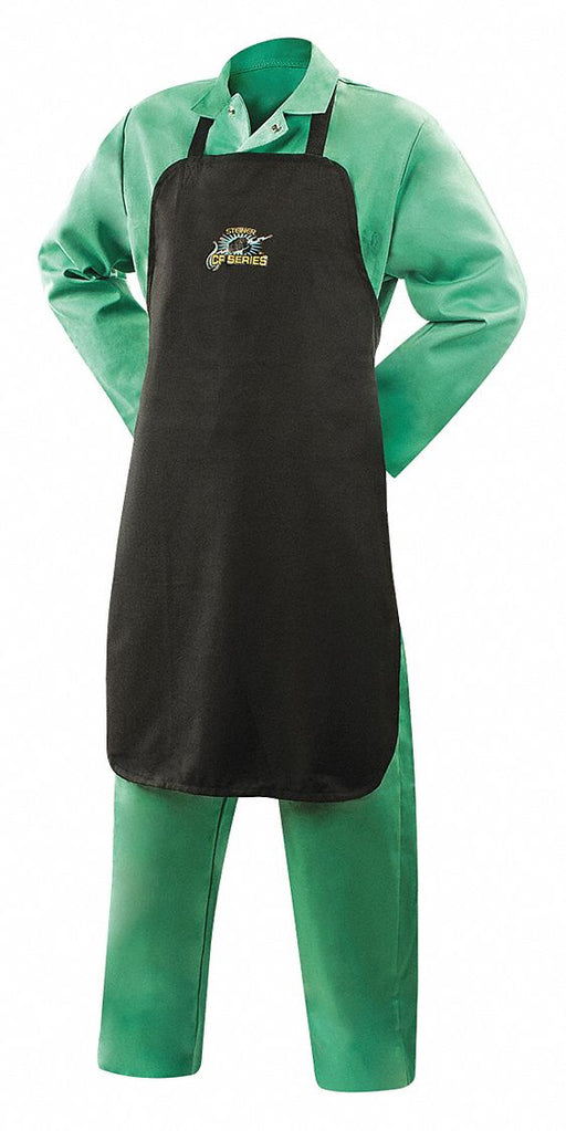 Flame-Resistant Bib Apron Black 36 In