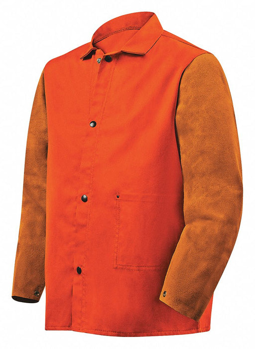 D9246 Leather Sleeves Jacket Flame Resist 3XL