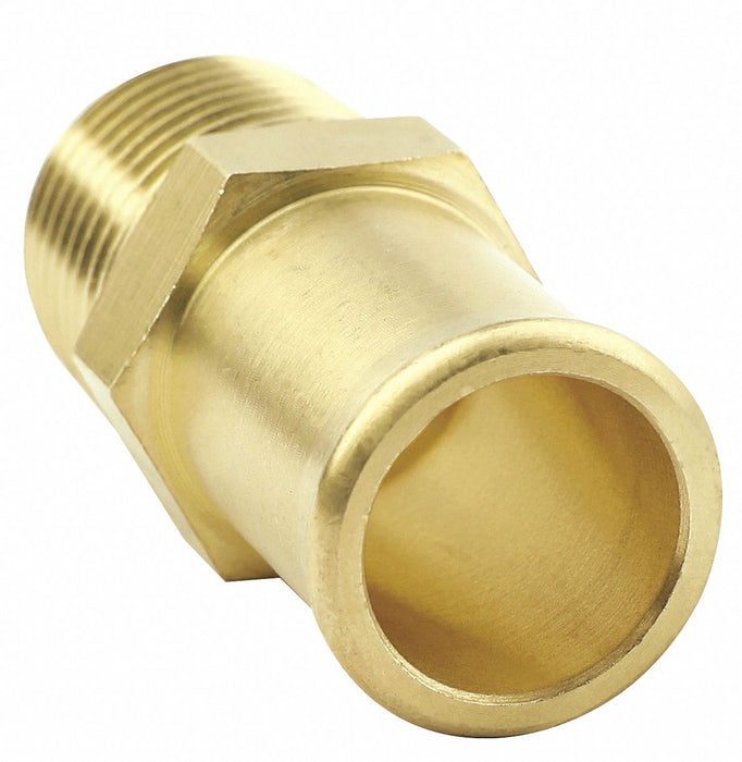 Beaded Fitting Brass 1/2 NPTx3/4 Barb