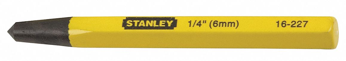 Center Punch 1/4 x 4 In Yellow