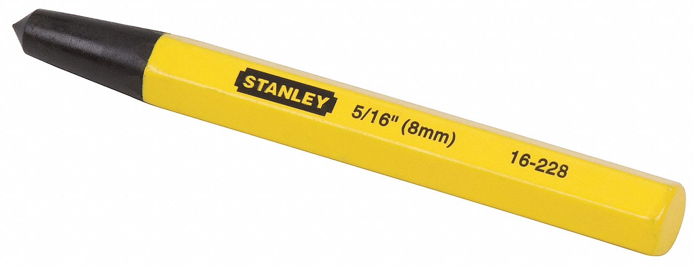 Center Punch 5/16 x 4-1/2 In Yellow
