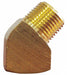 45 Street Elbow Brass 1/8 in 10 PK