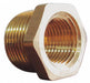 Hex Bushing Brass 3/4 x 3/8 in NPT