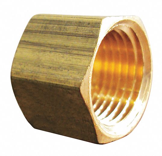 Hex Head Cap Brass 1/8 in Pipe Size FNPT