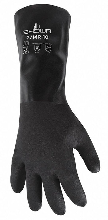 ChemResistantGloves Blk Gauntlet L 10 PR