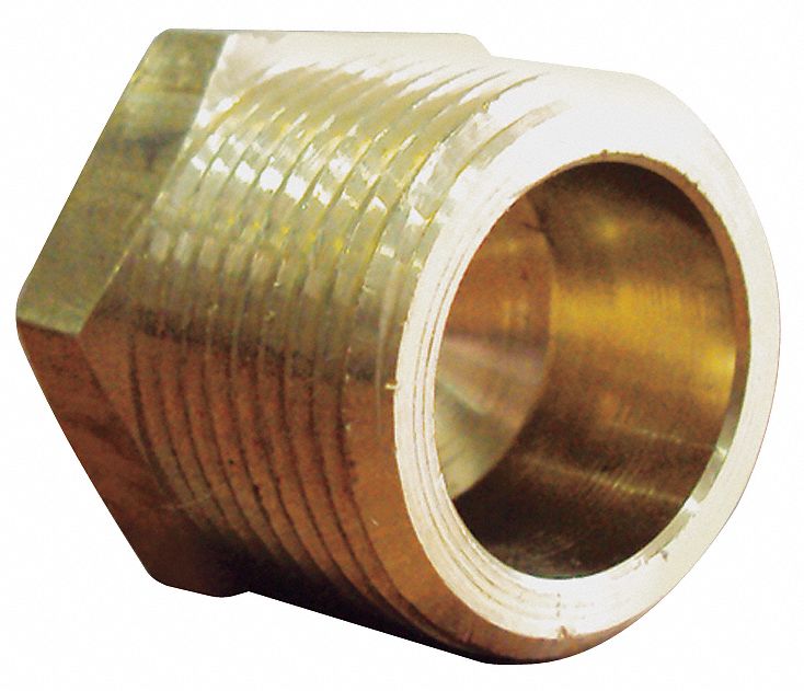 Hex Head Plug Brass 1/2 in 10 PK