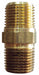 Hex Nipple Brass 1/8 in MNPT 10 PK