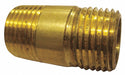 Long Nipple Brass 1/2 x 2 In PK10