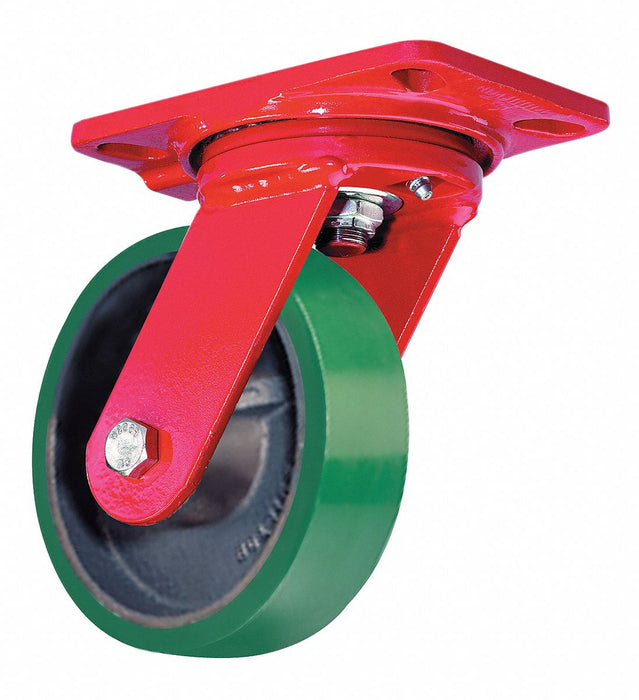Plate Caster Swivel Polyurethane 7 3/4 H