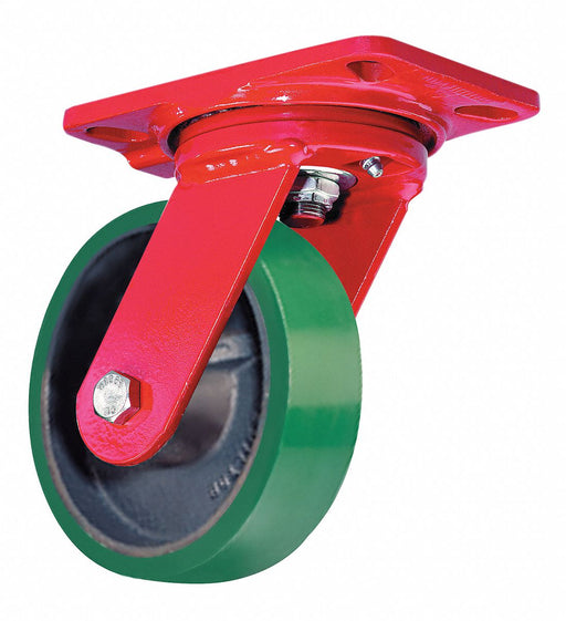 Plate Caster Swivel Polyurethane 5 5/8 H