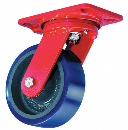 Plate Caster Swivel Polyurethane 7 3/4 H