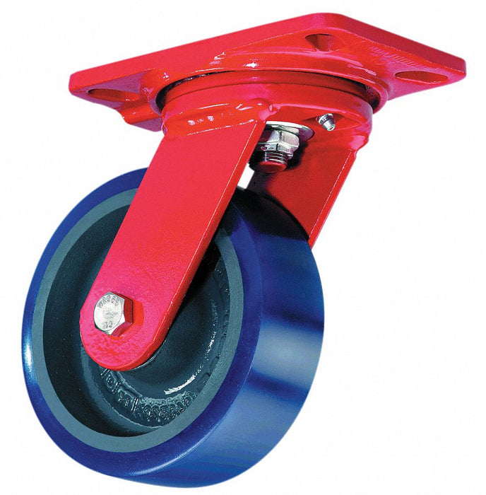 Plate Caster Swivel Polyurethane 7 3/4 H