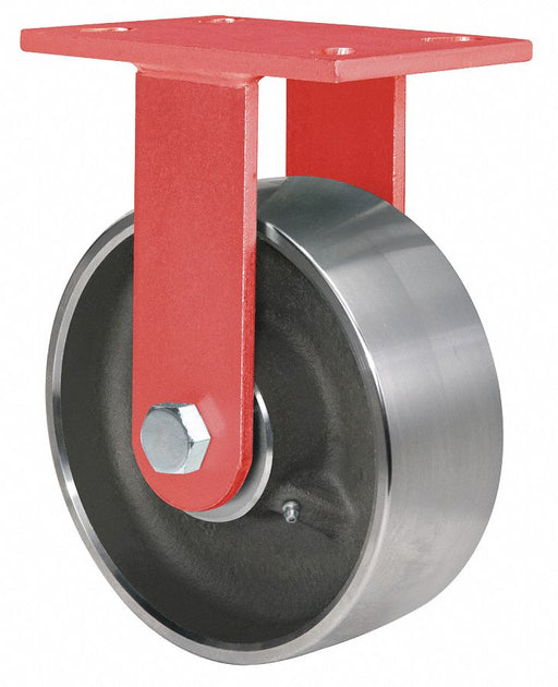 Plate Caster Rigid Steel 7 3/4 H