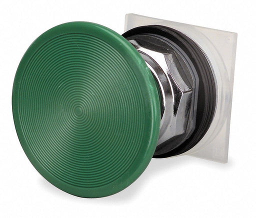 Mushroom Head Push Button Green 30mm