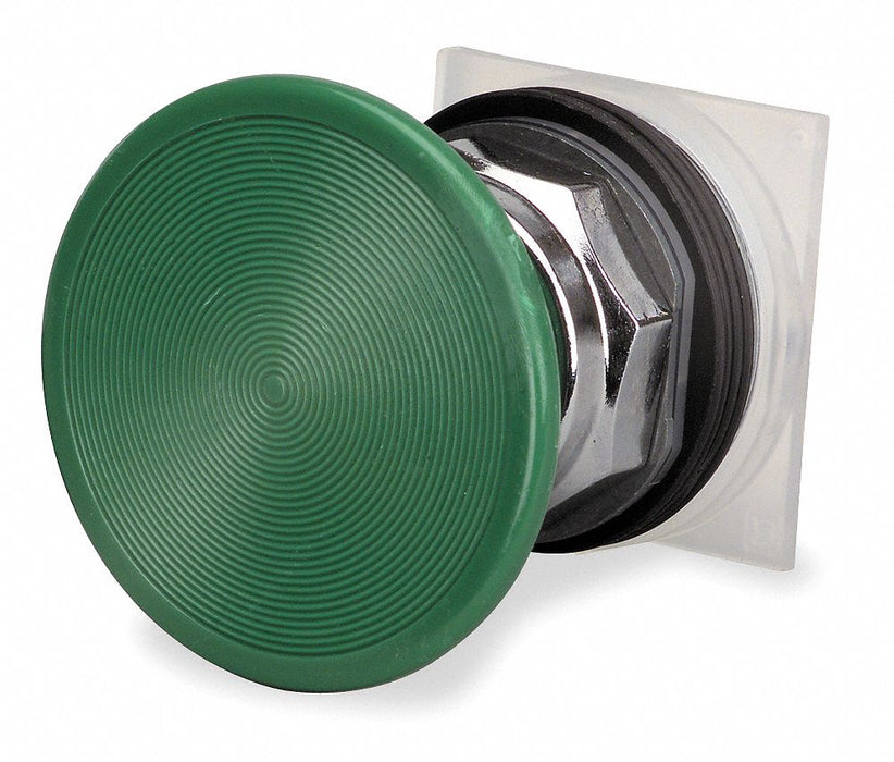 Mushroom Head Push Button Green 30mm