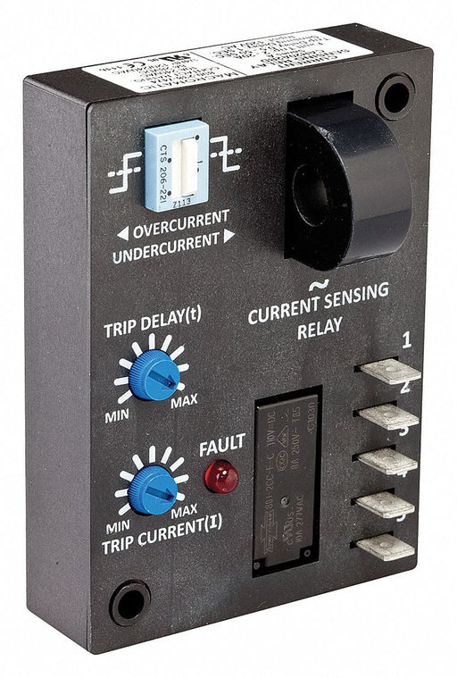 AdjCurrentSensorRelay 10A 24VAC 4 Pin