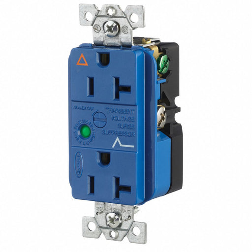 Receptacle Blue 20 A 2P3W Back Side 1PK