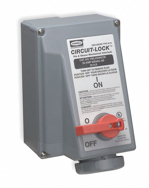 WT Mch Intrlk Dvc 3P4W 30 A 600V AC 20hp