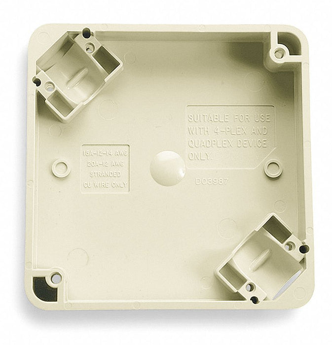 Adapter Box Ivory 4 in Square Box