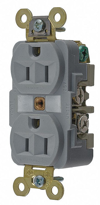 Receptacle Gray 15 A 2P3W Back Side 1PK