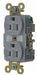 Receptacle Gray 15 A 2P3W Back Side 1PK