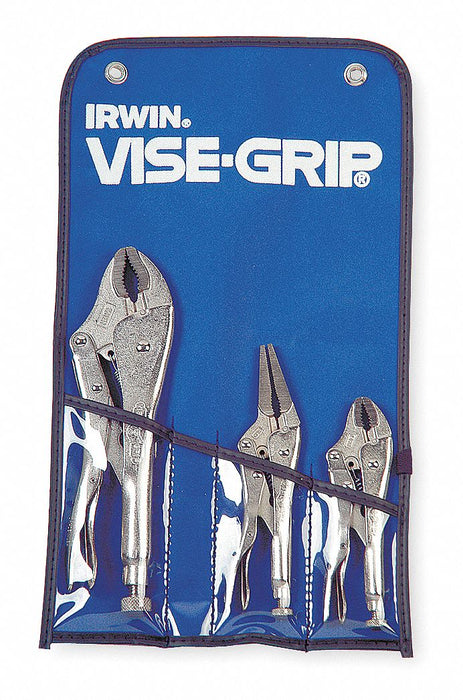 Locking Plier Sets Plain Grip 3 Pcs