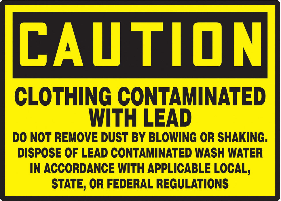 Safety Label 3.5in x 5in Vinyl PK5