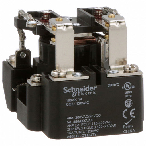 Open Power Relay 120V AC DPDT 8Pins