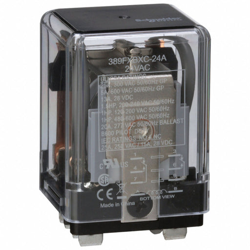 H8161 Enclosed Power Relay 24VAC DPDT 8Pins