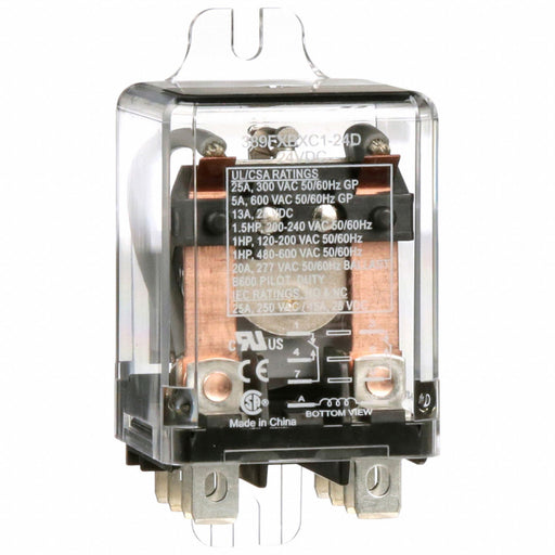 H8161 Enclosed Power Relay 24VDC DPDT 8Pins