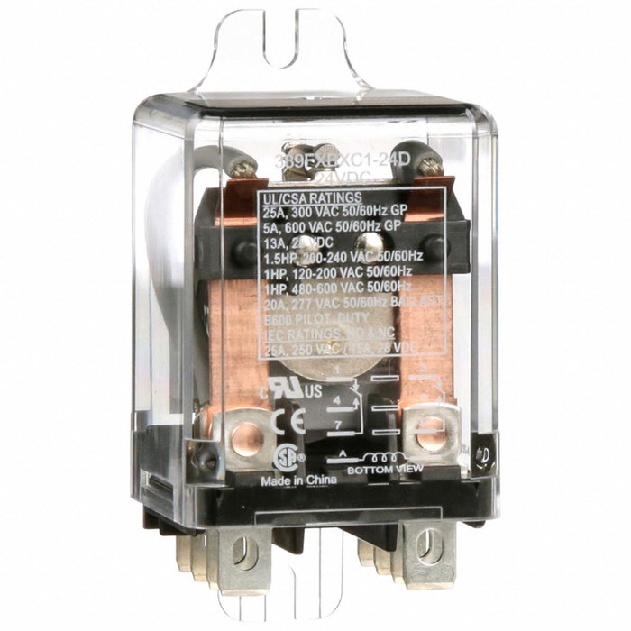 H8161 Enclosed Power Relay 24VDC DPDT 8Pins
