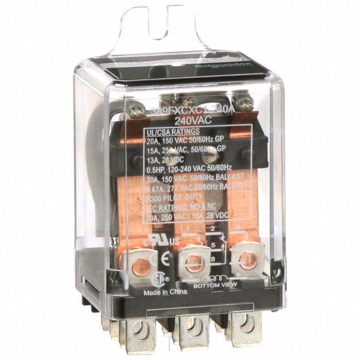 H8093 EnclosedPower Relay 240VAC 3PDT 11Pins