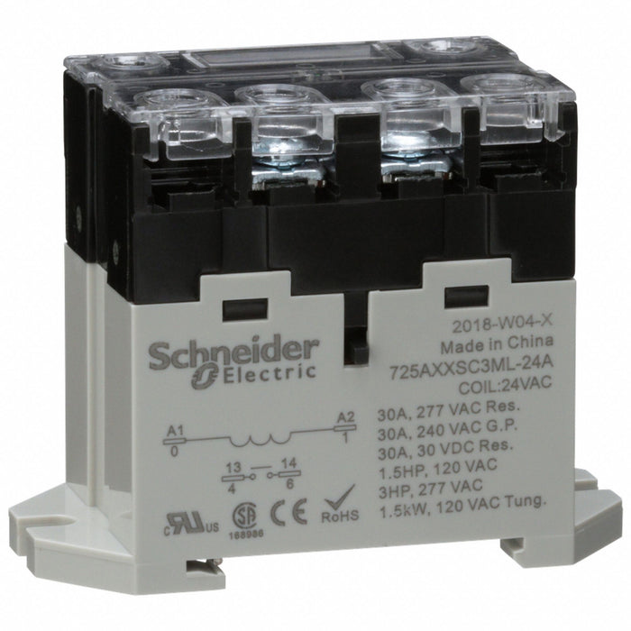 EnclosedPower Relay 24VAC SPST-NO 4Pin