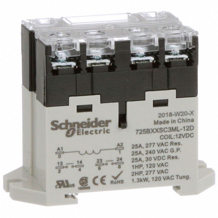 H8121 EnclosedPower Relay 12VDC DPST-NO 6Pin