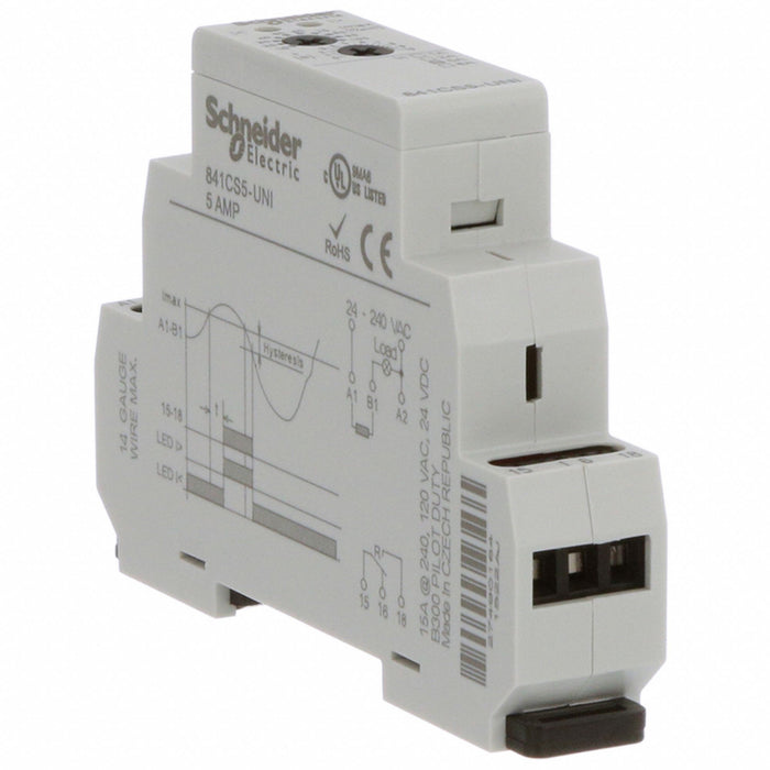 AdjCurrentSensorRelay 15A 24-240VAC 6Pin