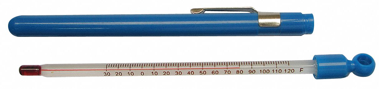 Glass Pocket Thermometer -30 to 120F
