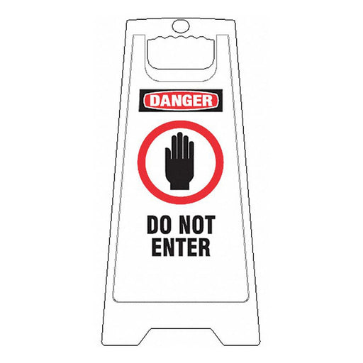Floor Sign Red Polypropylene 24 in H