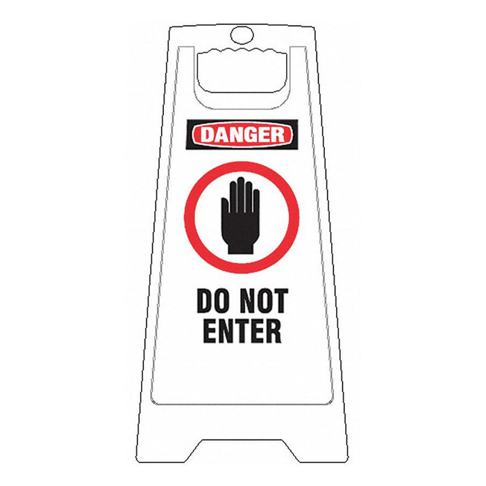 Floor Sign Red Polypropylene 24 in H