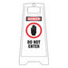 Floor Sign Red Polypropylene 24 in H