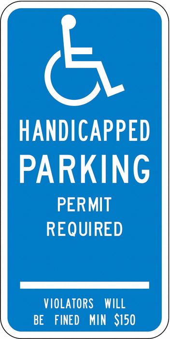 ADA Handicapped Parking Sign 24 x 12 
