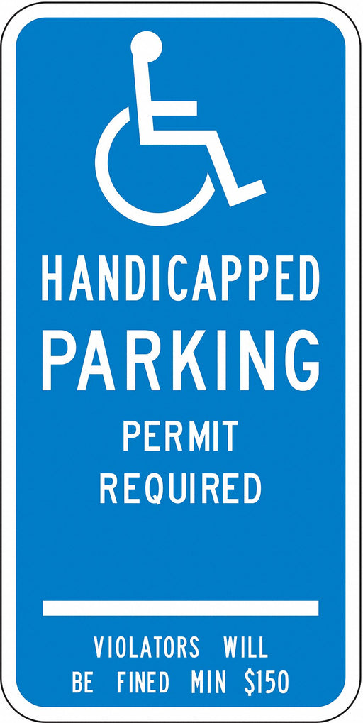 ADA Handicapped Parking Sign 24 x 12 