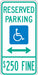 ADA Handicapped Parking Sign 24 x 12 