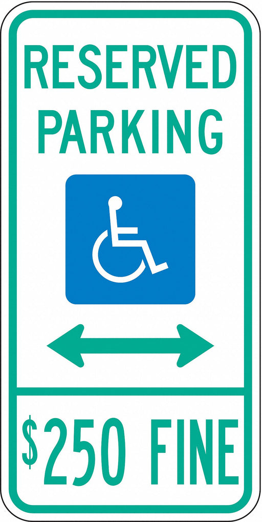 ADA Handicapped Parking Sign 24 x 12 