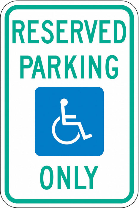 ADA Handicapped Parking Sign 18 x 12 