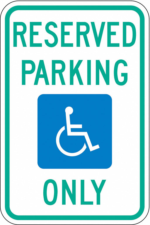 ADA Handicapped Parking Sign 18 x 12 